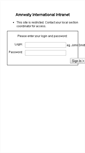 Mobile Screenshot of intranet.amnesty.org