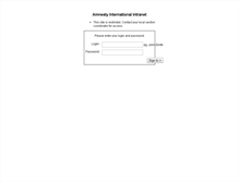 Tablet Screenshot of intranet.amnesty.org